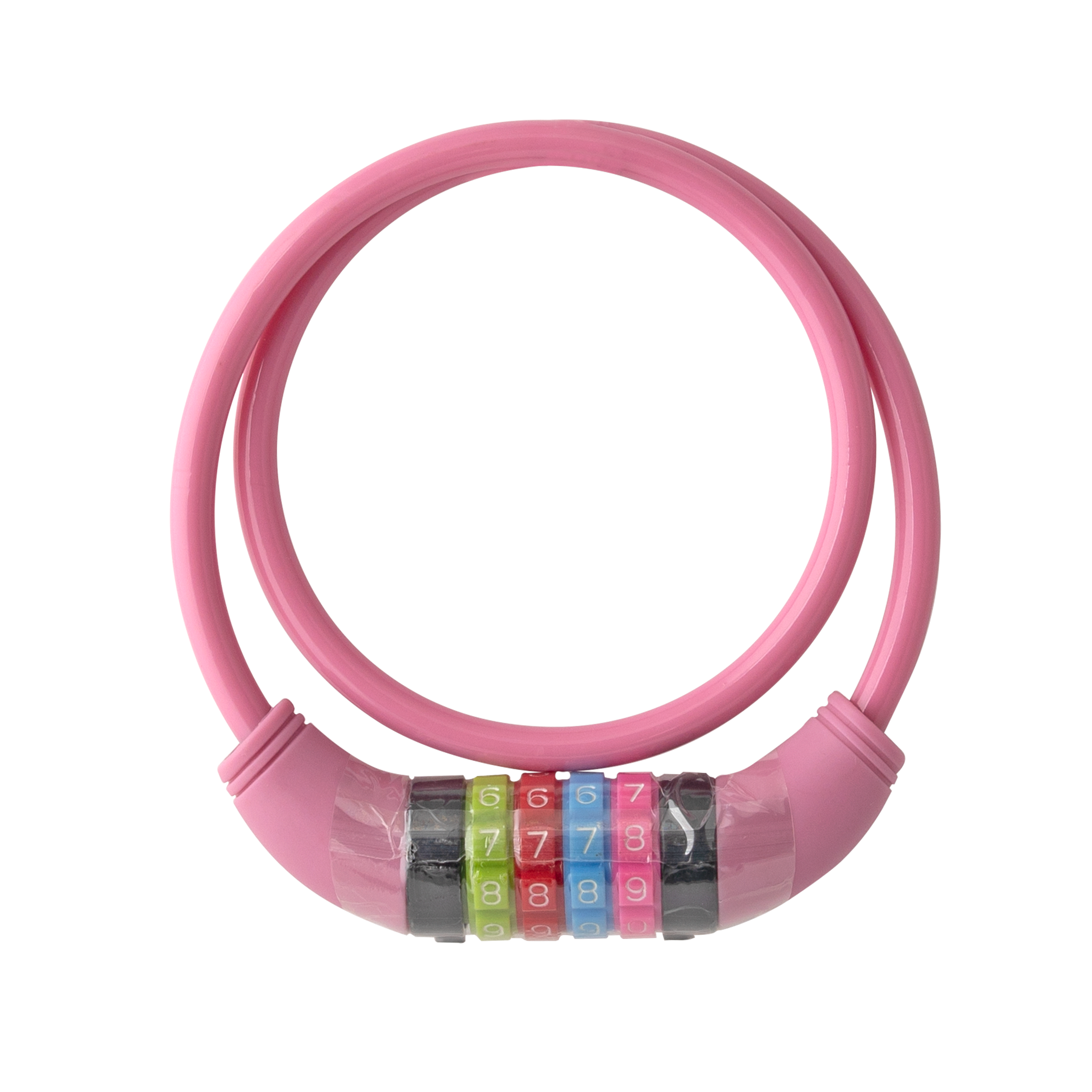 Замок велосипедный Apecs PD-82-65CM-CODE-PINK