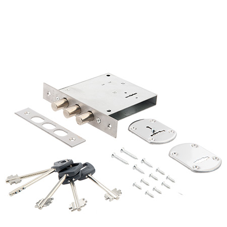 Замок врезной сувальдный Avers R34/S6-CR (5 keys, shank 45mm)