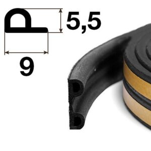 Уплотнитель самоклеящийся Apecs P-9*5,5-BL (100м)