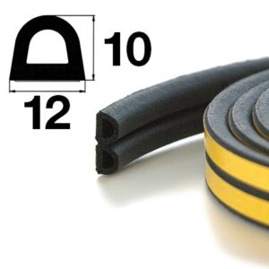 Уплотнитель самоклеящийся Apecs D-12*10-BL (260м)