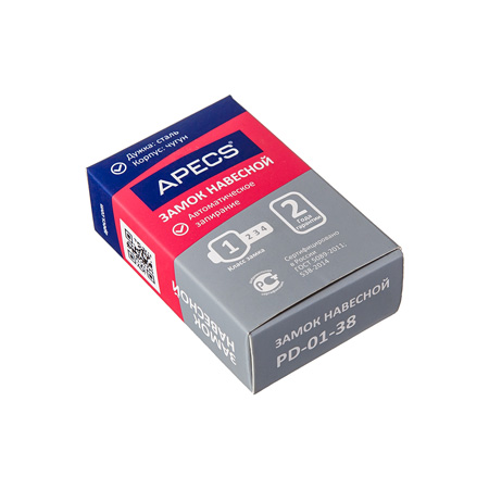 Замок навесной Apecs PD-01-38 — изображение 2